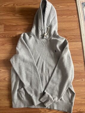Ralph Lauren Gray Pullover Hoodie with Polo Pony